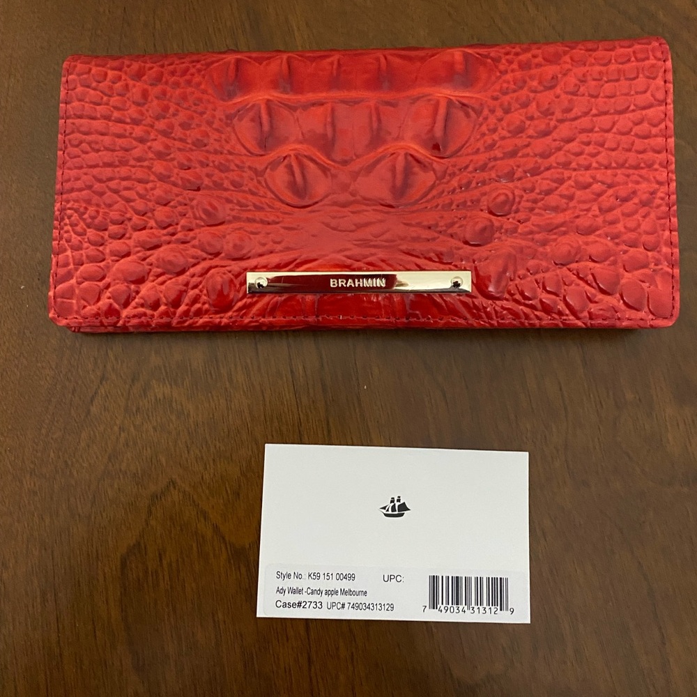 Brahmin Ady Wallet Candy Apple Red